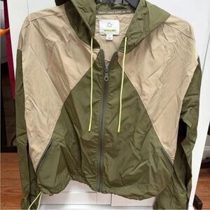 Aerie Olive and Tan Utility Jacket